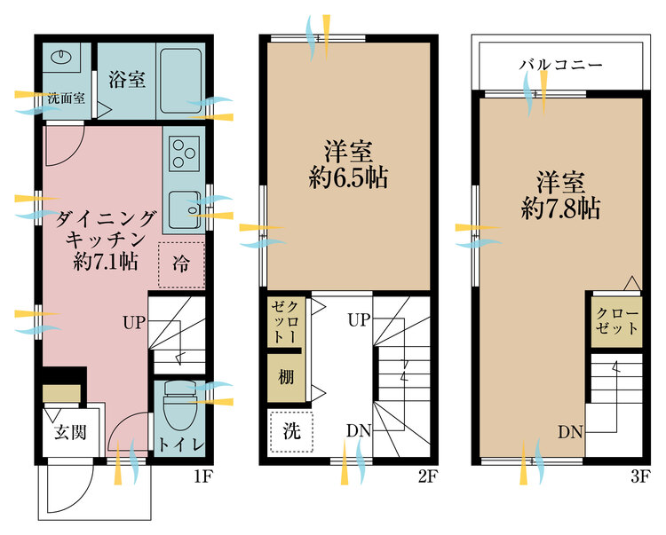 間取り ２ＤＫ、土地面積２９．０８平米、建物面積５１．２５平米