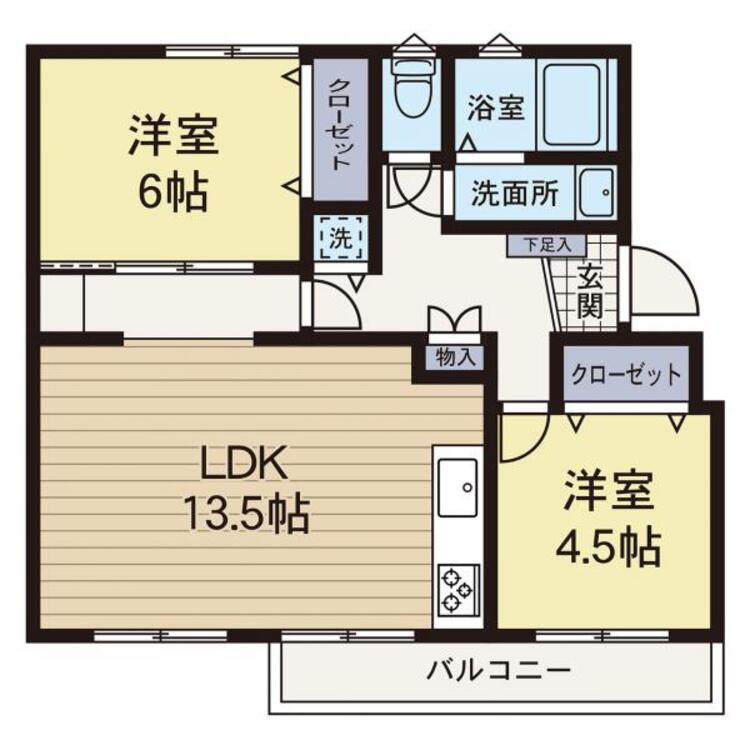 間取り 【間取り】リフォームがされたお部屋できれいにお使いです。