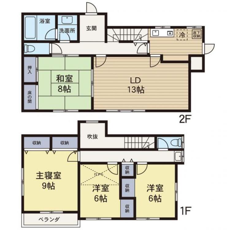 間取り 【間取り図】南側にお庭があり陽当り良好です！新規リフォーム済みで室内ピカピカです！