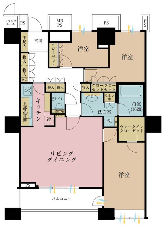 その他 3LDK、専有面積87.82m2、バルコニー面積8.47m2