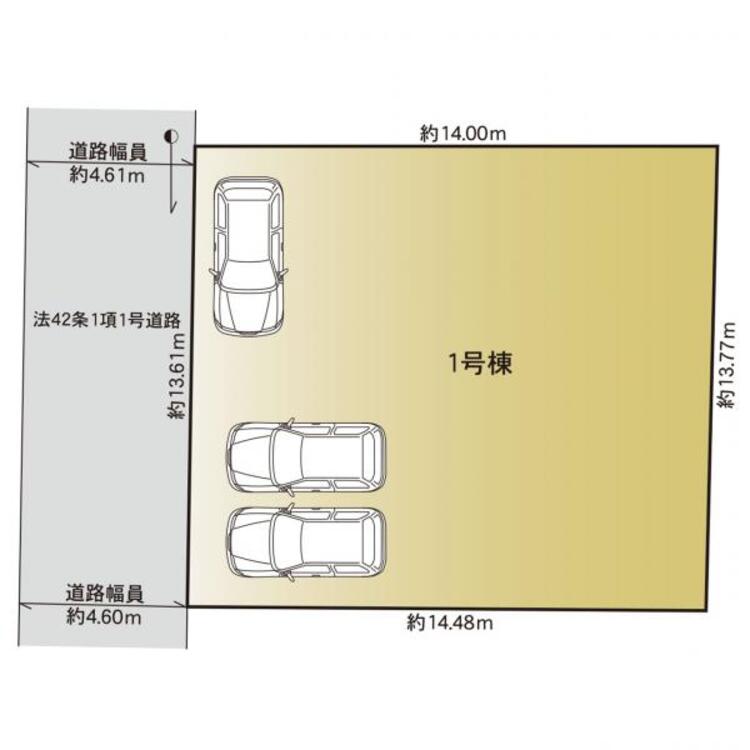 その他 【区画図】カースペース2台の他にも物置や自転車置き場になるスペースがあります。