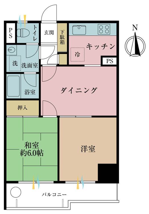 その他 2LDK、専有面積52.15m2、バルコニー面積7.28m2