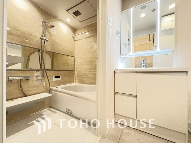 洗面 清潔感のある洗面室