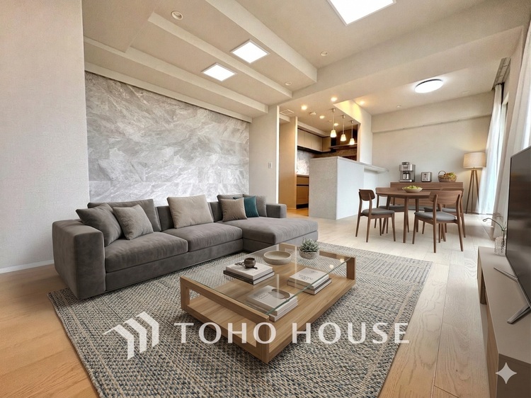 内装 ＊配置してある家具や小物はCGによるイメージ画像です。忙しい朝でも、しっかり食事をして頂けるゆとりある大きさのダイニングスペース。