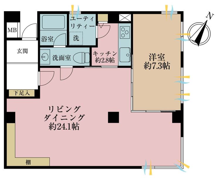 その他 1LDK、専有面積77.52m2
