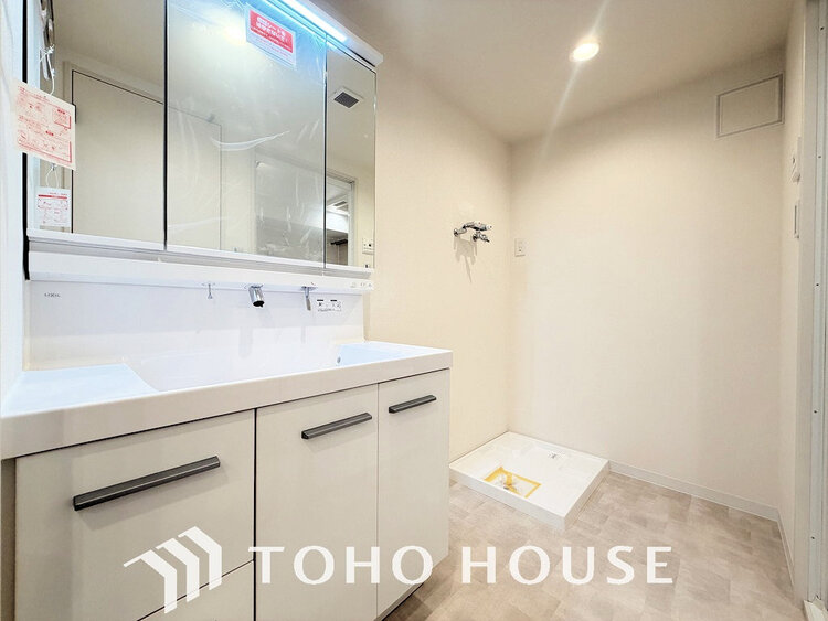 洗面 清潔感のある脱衣場