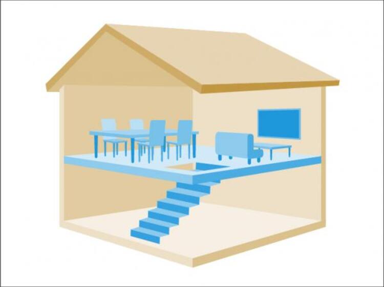 その他 2階リビング　明るく風通しのよい2階リビング。さらに構造上、道路など外からの視線も遮るためプライバシー性にも優れます。