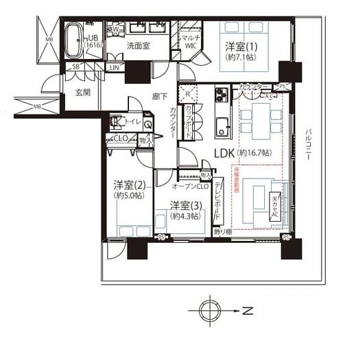 ザリバープレイスウエストタワーの物件画像
