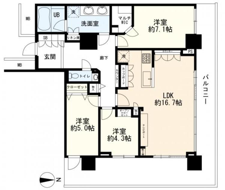 間取り 間取図　3LDK