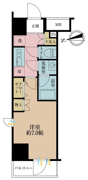 その他 専有面積25.56m2、バルコニー面積2.99m2