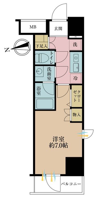 その他 専有面積25.56m2、バルコニー面積2.99m2