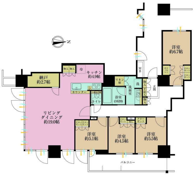 その他 3LDK、専有面積111.18m2、バルコニー面積13m2