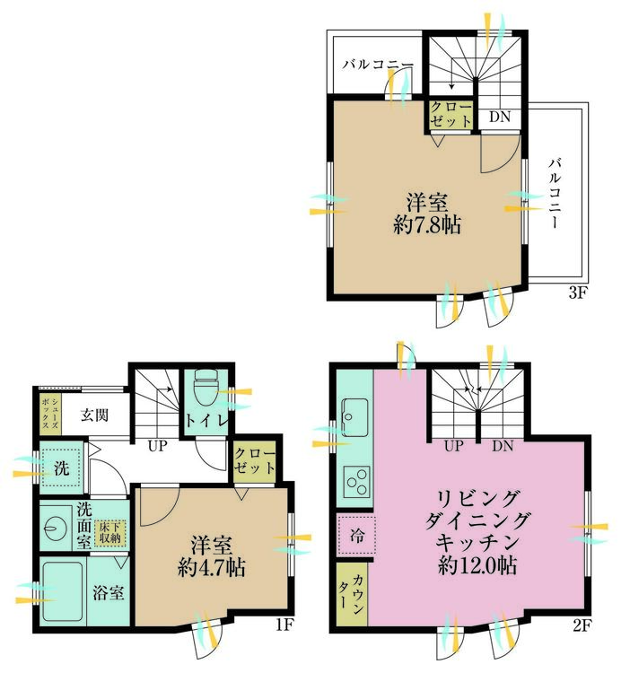 その他 2LDK、土地面積53.65m2、建物面積58.92m2