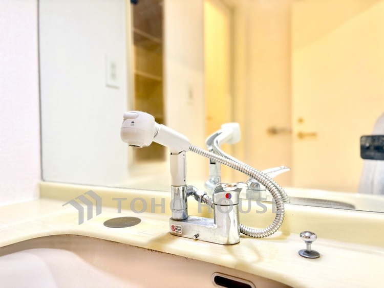 洗面 【洗面化粧台】朝の身支度もスムーズにこなせそうなスペースです。