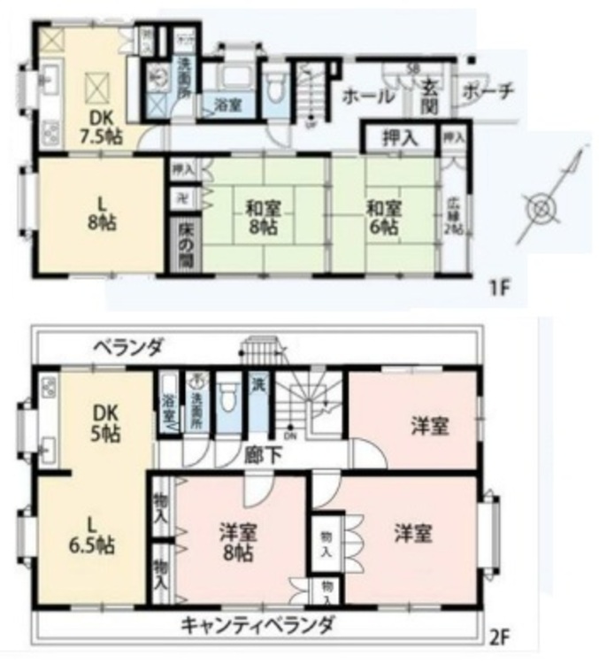 間取り 【間取り図】2世帯住宅でもご利用いただけます。
