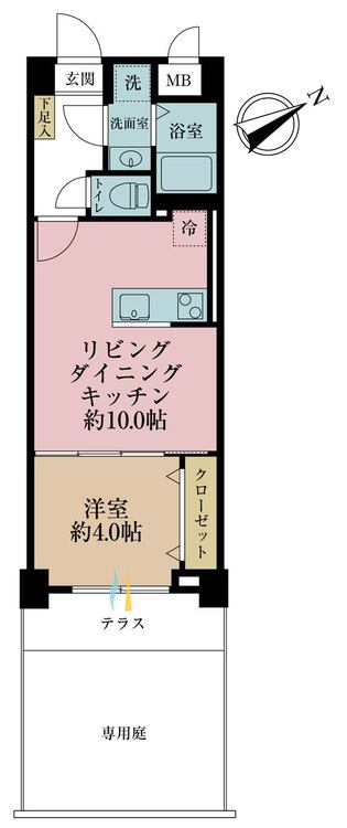 その他 1LDK、専有面積35.89m2、バルコニー面積4.44m2