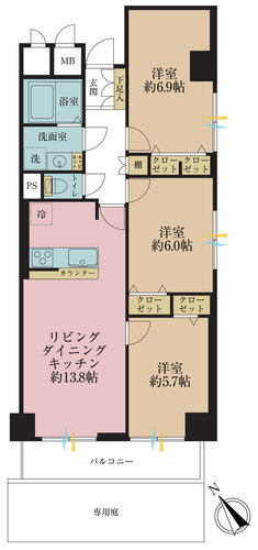市川ハイツＡ棟の物件画像