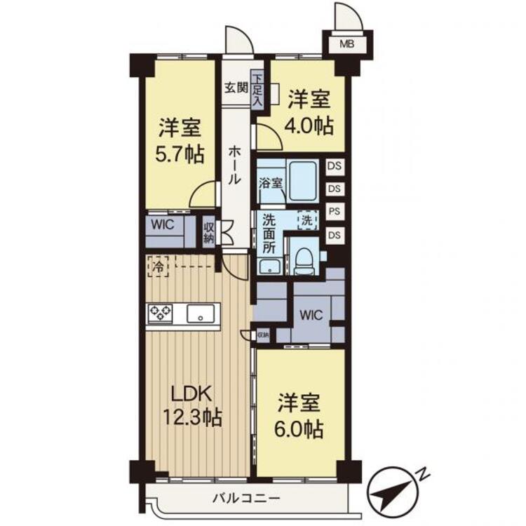 間取り 【間取り図】新規リフォーム物件です！収納力のある間取りです！