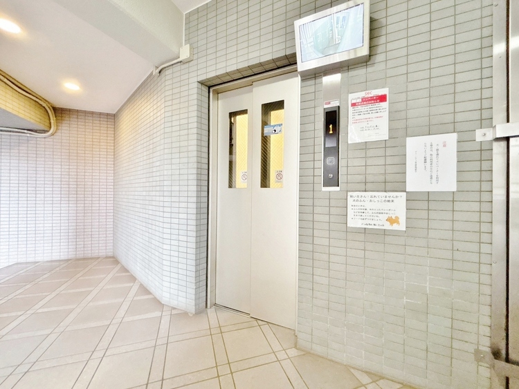 収納 エレベーターの管理も、きちんと行き届いてます。