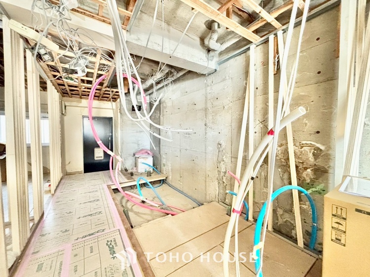 洗面 ◆洗面◆清潔感のある水回り。白で統一されたスタイリッシュな空間。毎日使う場所だから究極にシンプルにこだわりました。