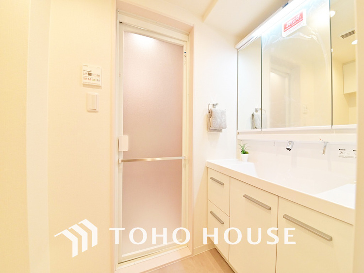 洗面 清潔感のある洗面室