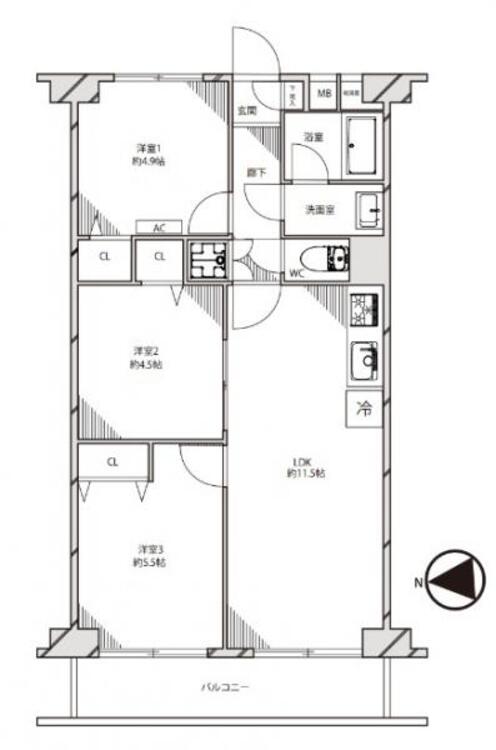 間取り  輝く美しさが広がる、内装リフォーム物件の魅力