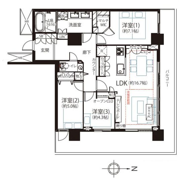 間取り 間取図　2LDK