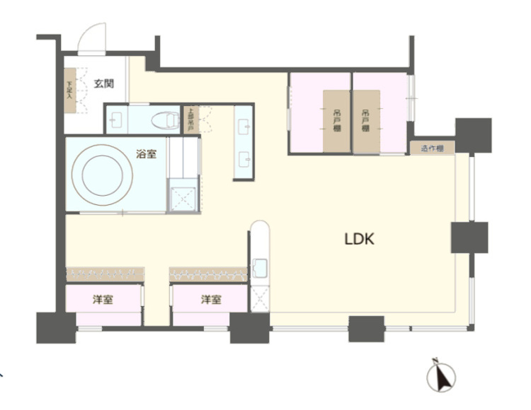 その他 4LDK、専有面積107.46m2、バルコニー面積4.36m2