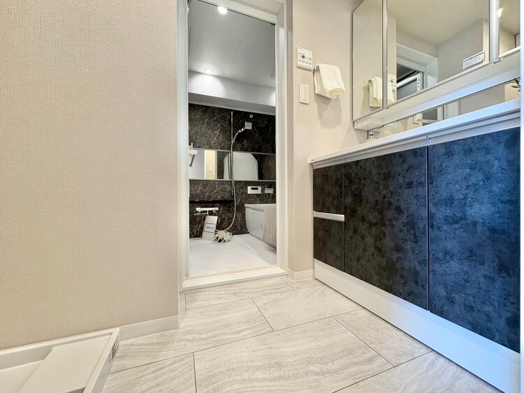 その他 十分な広さの脱衣所。