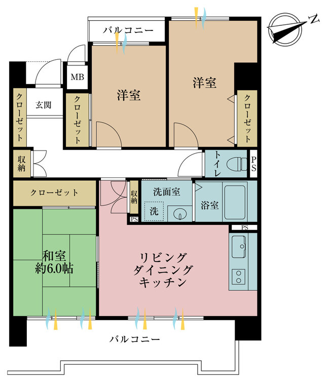 その他 3LDK、専有面積69.51m2