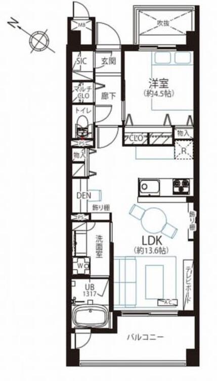 間取り 間取図　1LDK