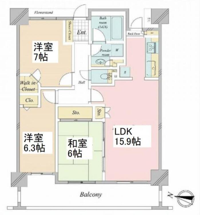 間取り 間取図　3LDK