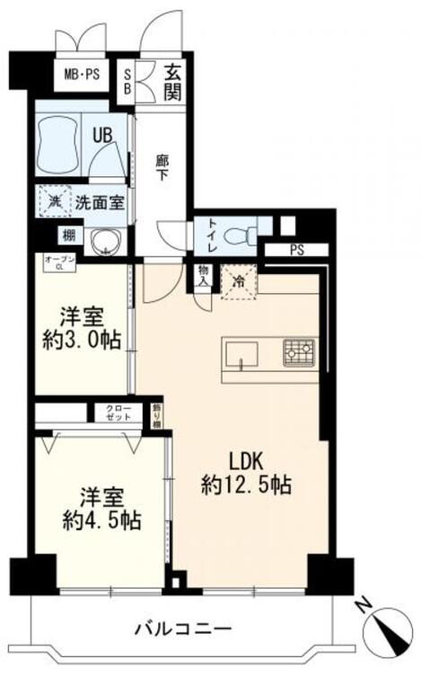 間取り 間取図　２ＬＤＫ