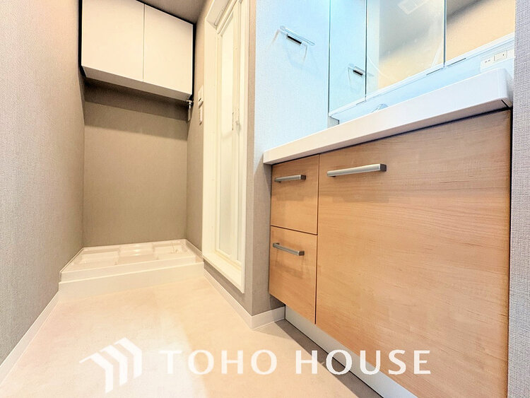 洗面 清潔感のある脱衣場