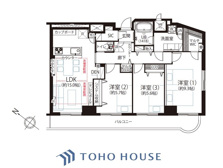 間取り ほんの少しのこだわり。ちょっとした色使いがその家がもつ雰囲気、趣（おもむき）を携え、暮らす家族や訪ねてくる友人・知人に新鮮な香りを運んできます。