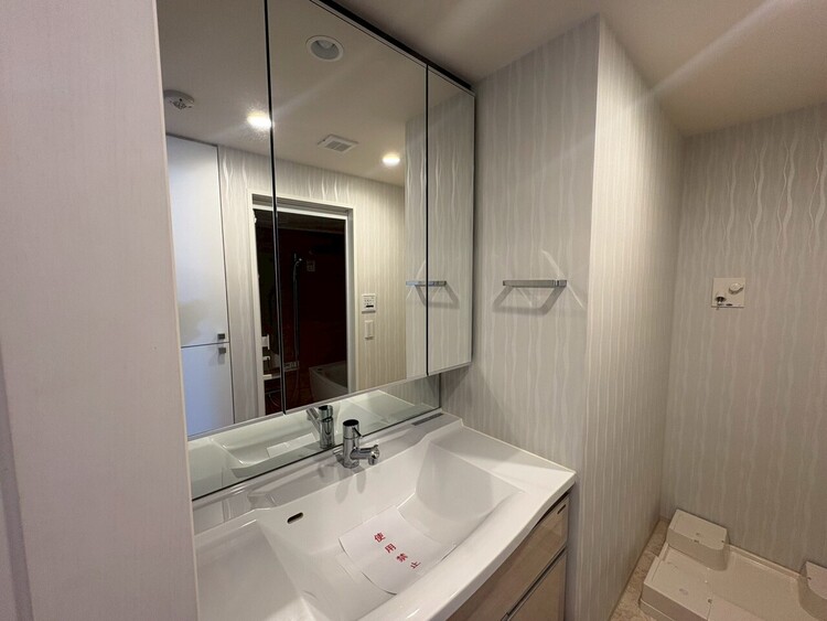 洗面 何かと物が増える場所だからこそ、スッキリと見映えの良い空間に。