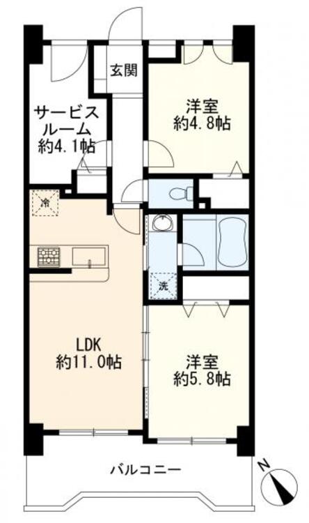 間取り 間取図　２ＬＤＫ＋Ｓ