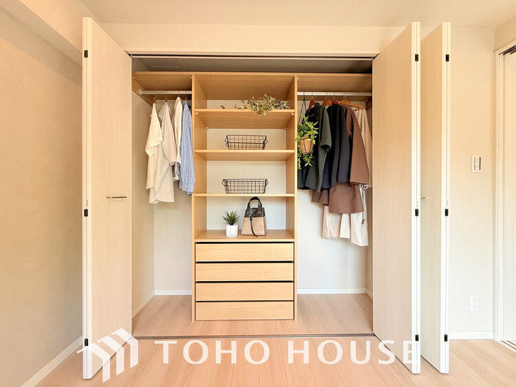 収納 収納スペースを完備、荷物が多い方でも安心の収納力