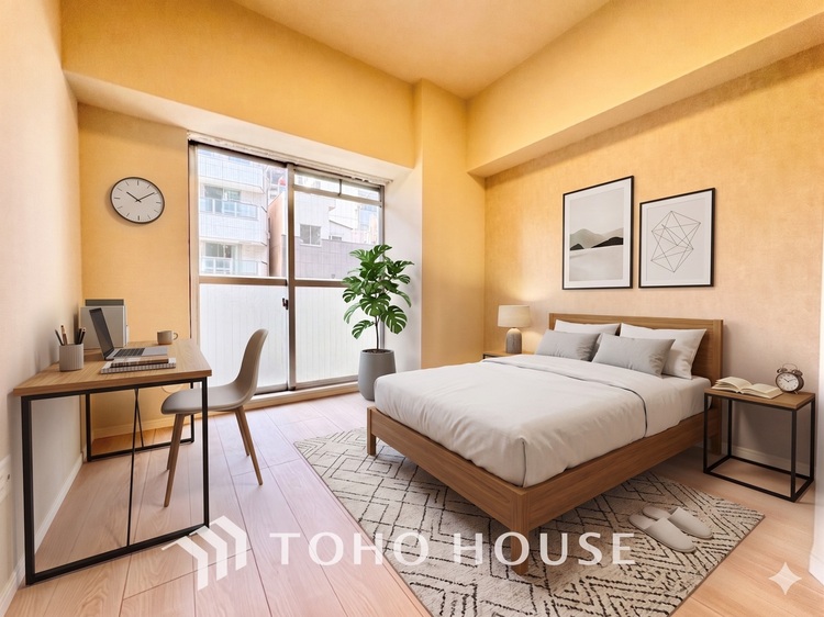 内装 ＊配置してある家具や小物はCGによるイメージ画像です。寝室は一日の疲れを癒す大切な空間。快適で落ち着けるおすすめの間取りです。