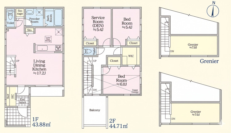 間取り 2SLDK、土地面積95.64?、建物面積88.59?