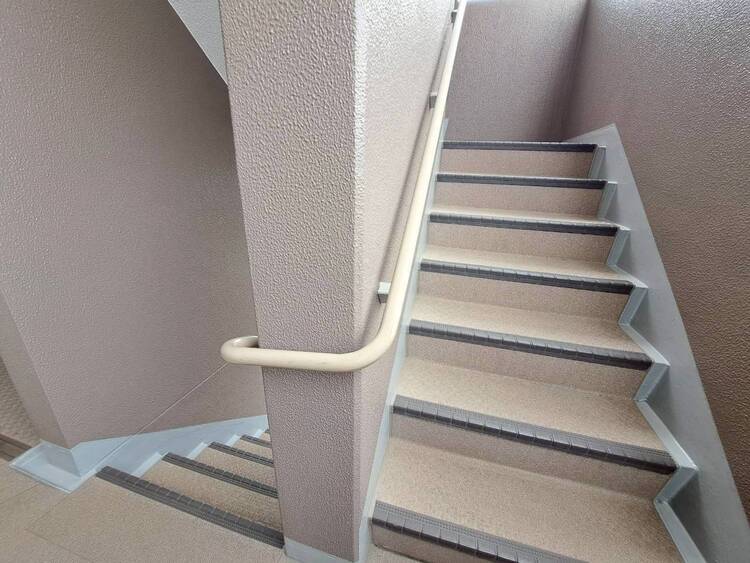 その他 共用部の階段です。明るく清潔に管理されています。
