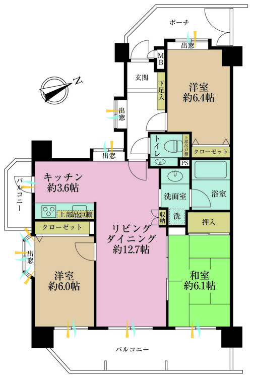 その他 3LDK、専有面積75.92m2