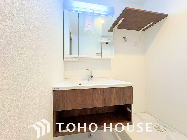 洗面 清潔感のある脱衣場