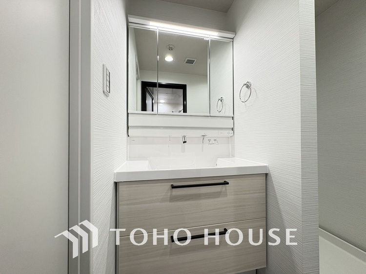 洗面 清潔感のある洗面室