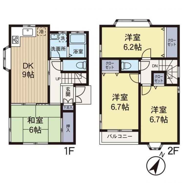 間取り 【間取り】リフォームの完了したお部屋になり即入居も可能になります。