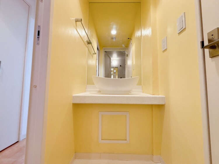 洗面 何かと物が増える場所だからこそ、スッキリと見映えの良い空間に。