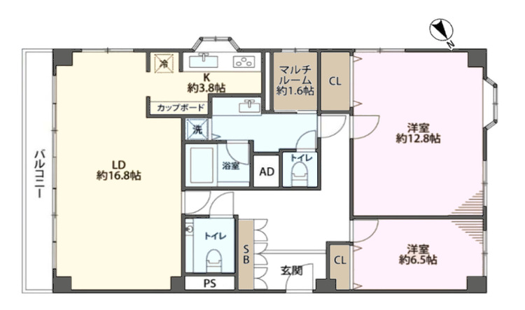 その他 2LDK+S（納戸）、専有面積103.03m2