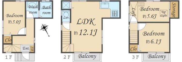 間取り ３ＬＤＫ、土地面積４０．２６平米、建物面積６８．１９平米