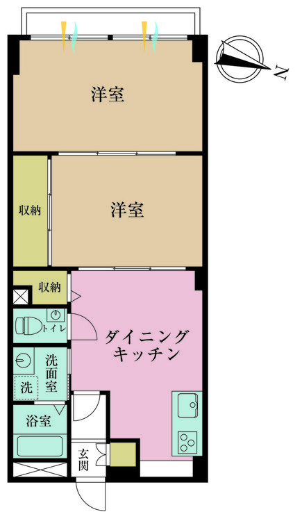 その他 2DK、専有面積51.89m2