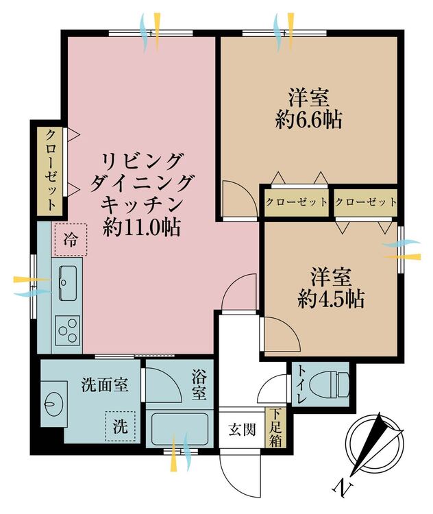 その他 2LDK、専有面積58.39m2